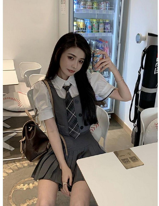 프레피룩 졸업사진컨셉 영국교복 스쿨 하이틴 졸사