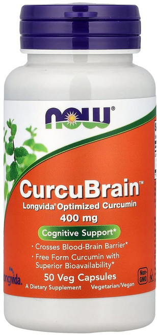 나우푸드 커큐민 CurcuBrain 400mg 베지캡슐 50정, 1개, NOW02395