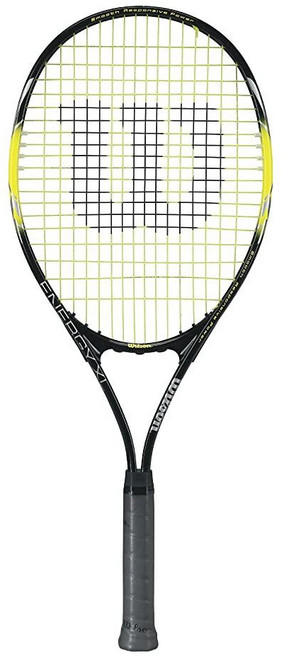 Wilson 에너지 XL 성인용 레크리에이셔널 테니스 라켓 그립 사이즈 3 ~ 4 3/8인치 옐로/블랙