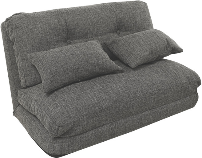 摺疊沙發椅 舒適柔軟 可摺疊收納 小戶型適用 附贈抱枕, 一般懶人沙發床-灰色/(一張訂單限下一個), 1件