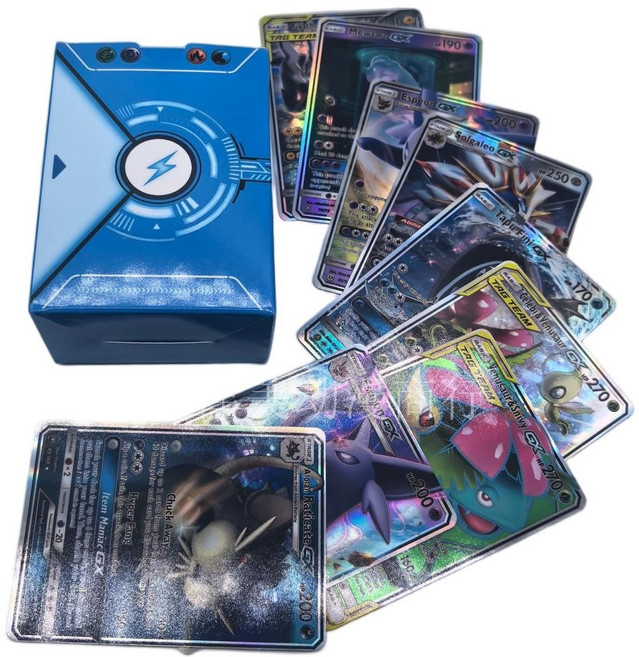 포켓몬 올홀로 카드 100장 게임 대전 영어판, 60EX+20GX+20메가