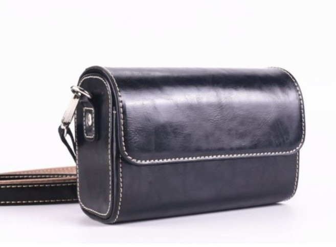 캐논 소니 니콘 후지 라이카 컴팩트 미러리스 필름카메라 가죽가방 가죽파우치 M, 블랙, M1, 1개