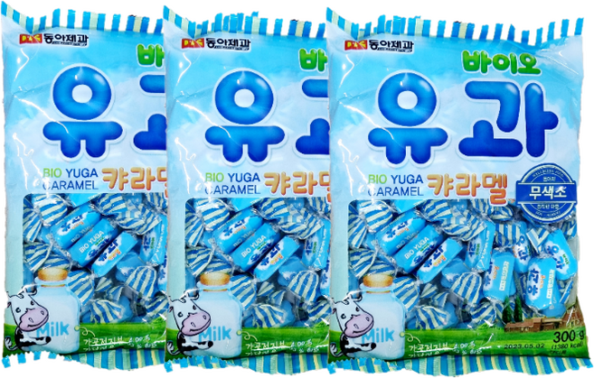 동아제과 바이오 유과 캬라멜, 300g, 3개