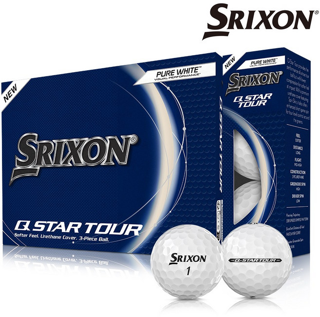 스릭슨 던롭 신형 큐스타 우레탄 골프공 3피스, 화이트, 12개입, 1개