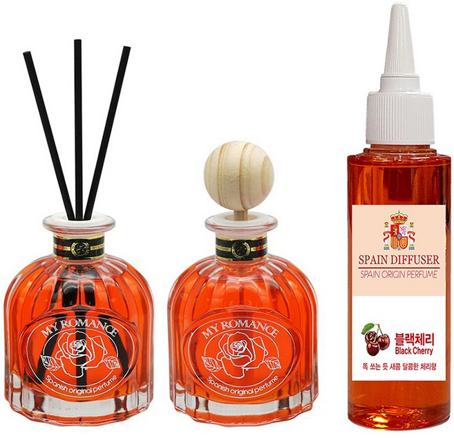 마이로맨스디퓨저+리필100ml, 블랙체리, 1세트