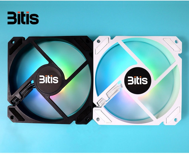 쿨링팬 RGB LED 120mm 컴퓨터 케이스쿨러 팬, ES120RAWO 화이트, 1개