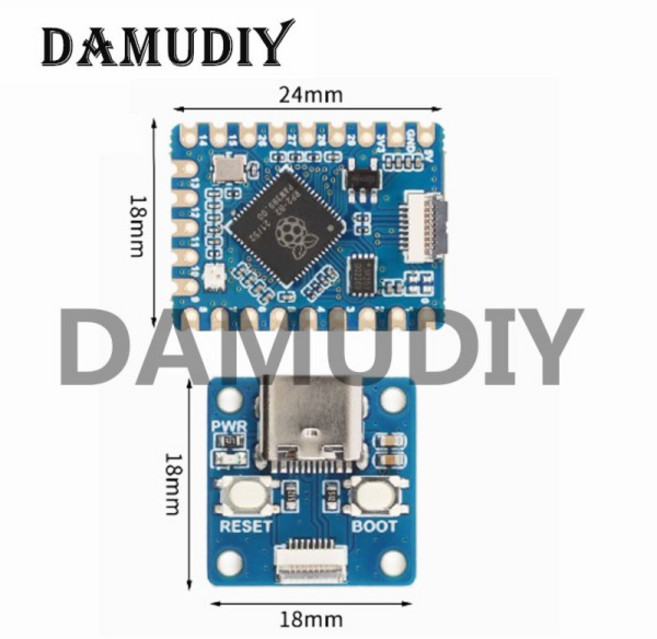 RP2040-Tiny ZERO Raspberry Pi PICO 개발 보드 모듈 칩 USB 유형 C 인터페이스 Arduino 용 264KB SRAM 플, 05 RP2040-Tiny 3pcs