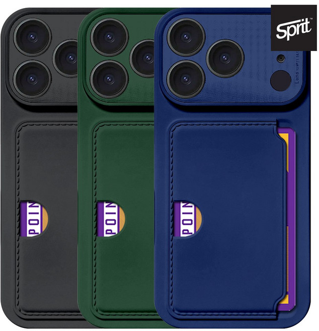 아이폰17 프로 스프릿 크롬 실리콘 카드 케이스