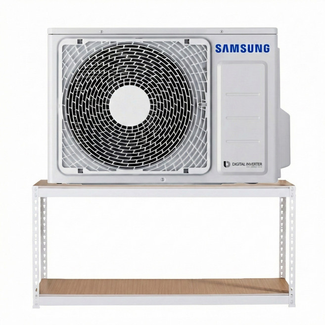 실외기선반 에어컨 앵글 설외기거치대 받침대 철제선반, 2단, 아이보리