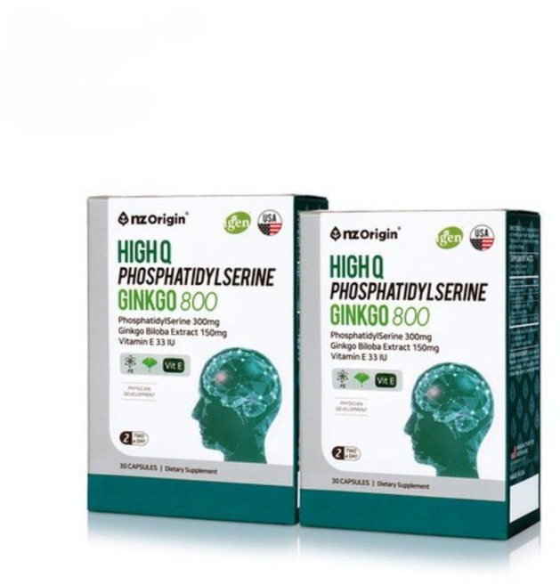 엔젯 오리진 하이큐 포스파티딜세린 징코 800 대용량, 60정, 1개