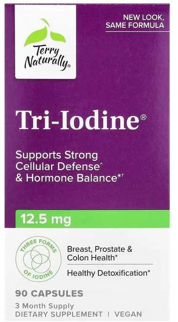 Terry Naturally 테리 내추럴리 트리-요오드 12.5mg 90 캡슐, 1개, 90정 - 쿠팡