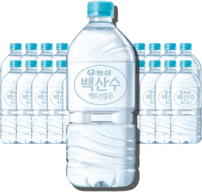 [혼합 유/무라벨] 농심샘물 백산수 1리터 물특가 마시는 미네랄 라벨있없, 24개, 1L