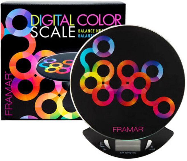 [FRAMAR] 프라마 전자 디지털 컬러 저울 (옴브레/솜브레/발레아쥬), 1개