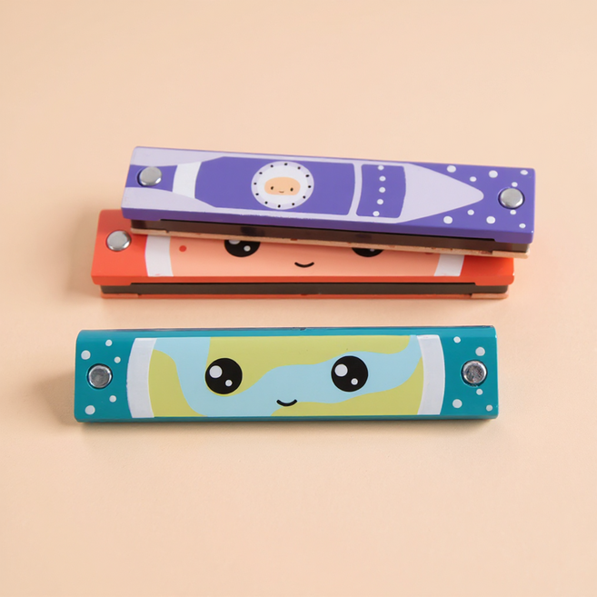 클래식월드 원목 아기하모니카 하모니카장난감 악기교구 어린이악기, 우든하모니카, 1개