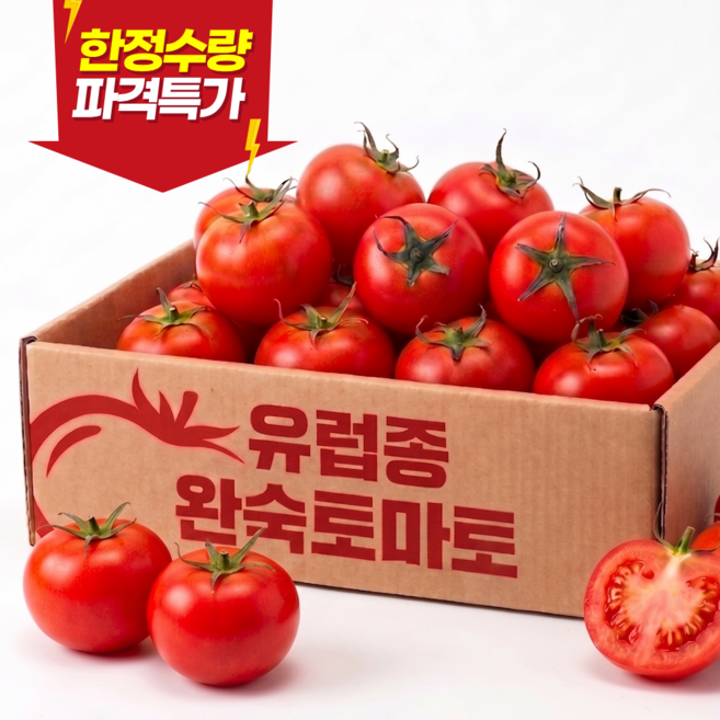 [50박스특가] 단단한 유럽종 완숙토마토 산지직송, 1박스, 5kg