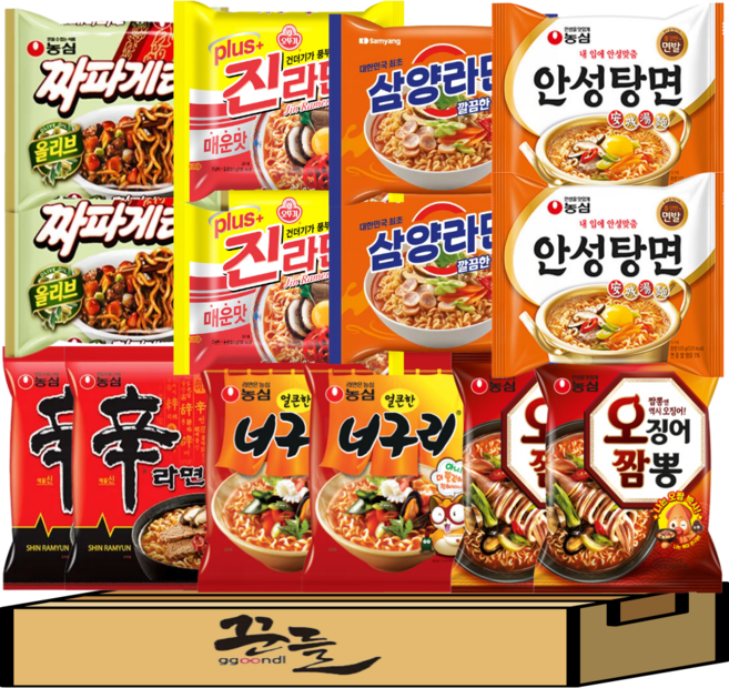 봉지라면 7종 세트(14봉)