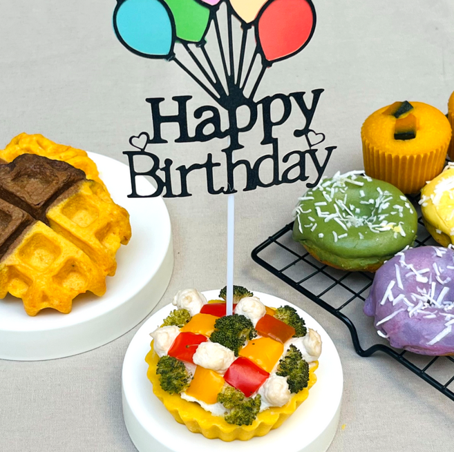 까까묵자 강아지 생일 케이크, 200g, 1세트, 생일상 세트