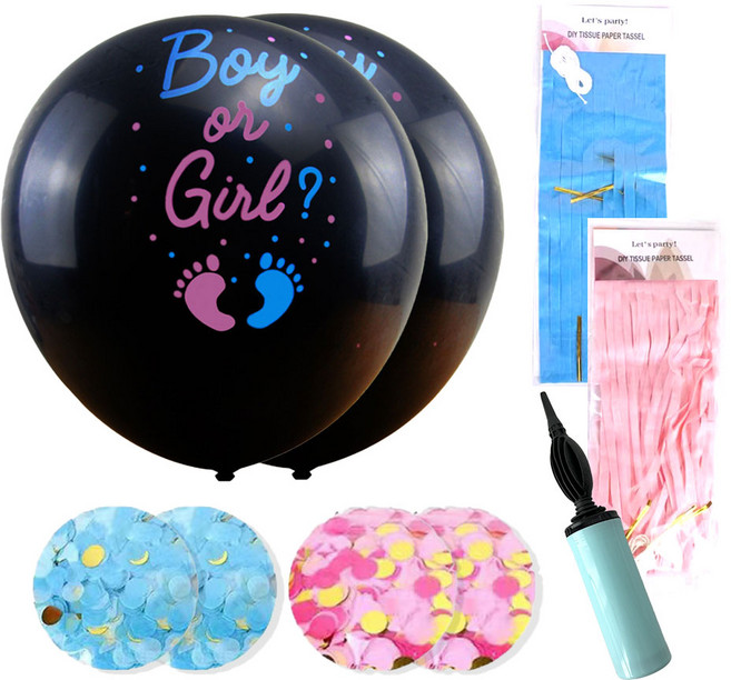 젠더리빌 풍선 이벤트 성별 공개 파티, 더블 풀세트, 1세트