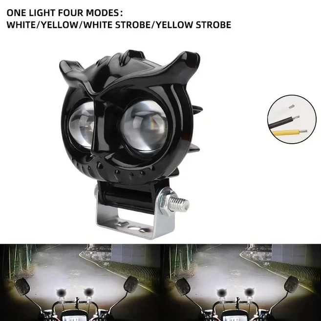 안개등전구 에러슨 120W 35000LM 바이크 오토바이 LED 전조등 듀얼 컬러 옵션 가능 12V 고휘도 라이트, 01 MTY-WW