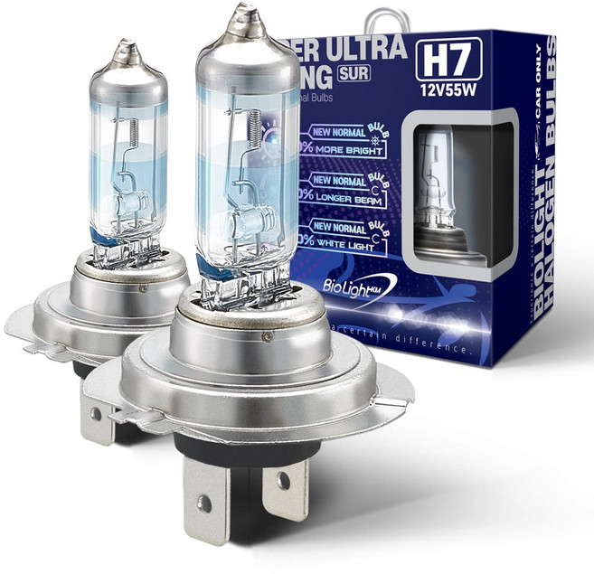 차량용 할로겐 전조등 슈퍼 울트라 레이싱 (1 Set), 2개, H7