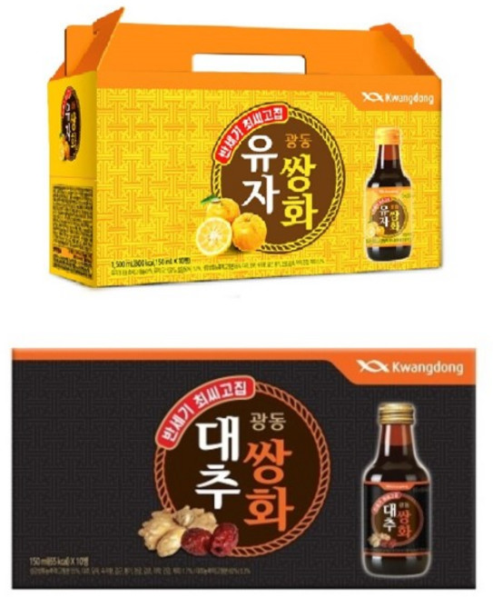 광동 유자쌍화 150ml 20병 + 대추쌍화 150ml 20병, 1박스