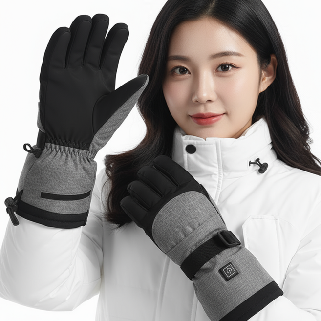 충전식 발열 장갑 방한 방수 겨울장갑 3단 온도조절 터치 가능