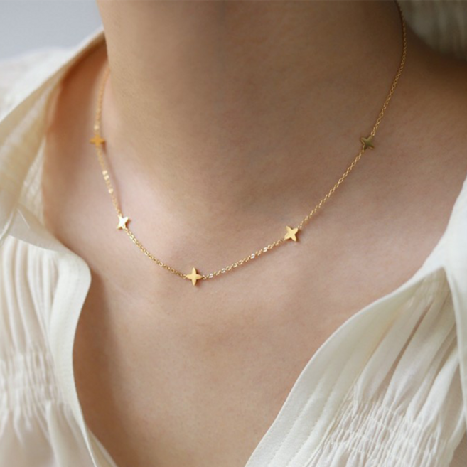 여성 미니 심플 체인 목걸이