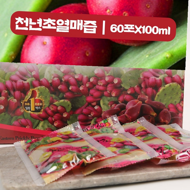 건강초이스 천년초 열매 즙 진액 엑기스, 4박스, 6L