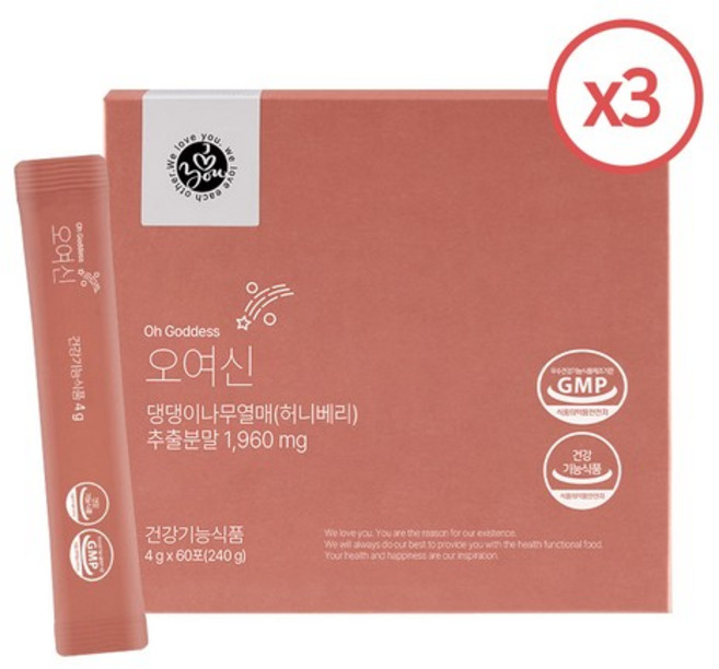 오여신 60포 (1개월) X 3BOX, 240g