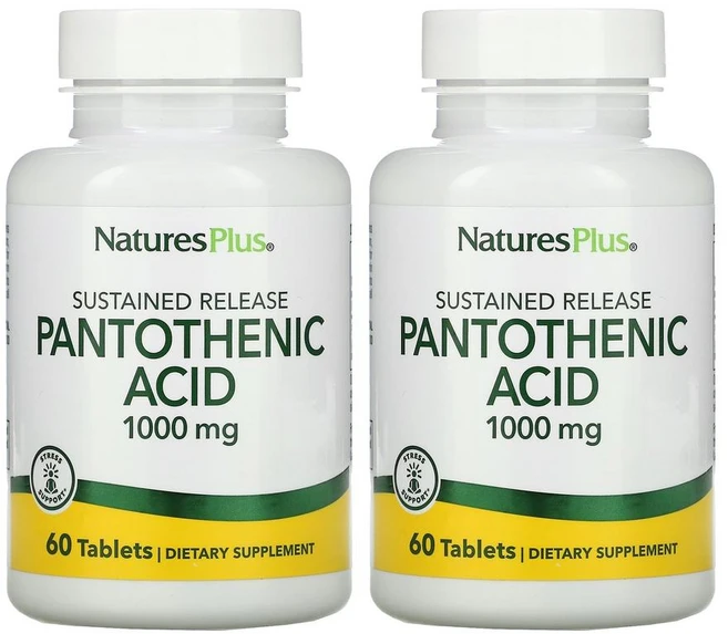 네이쳐스 플러스 판토텐산 1 000mg 60정 판토텐산칼슘 X2, 2개 - 쿠팡