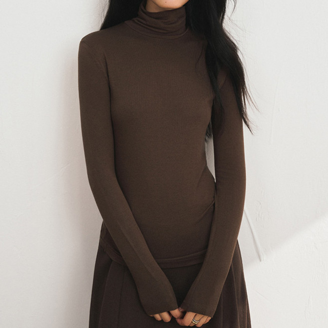 스토리원 WM-FWWT036 여성 모달 캐시미어 블렌드 터틀넥 티셔츠