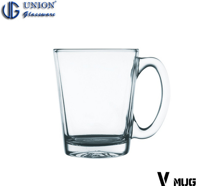 UNION V型馬克杯 305ml 冰咖啡杯 玻璃飲料杯, 1個