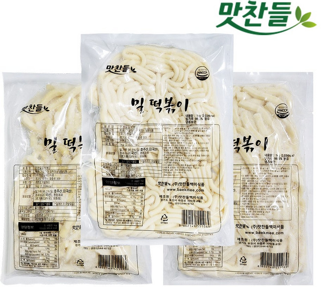 맛찬들 후루룩밀떡볶이 1kg 밀떡 얇은밀떡 가는밀떡 떡볶이, 1개