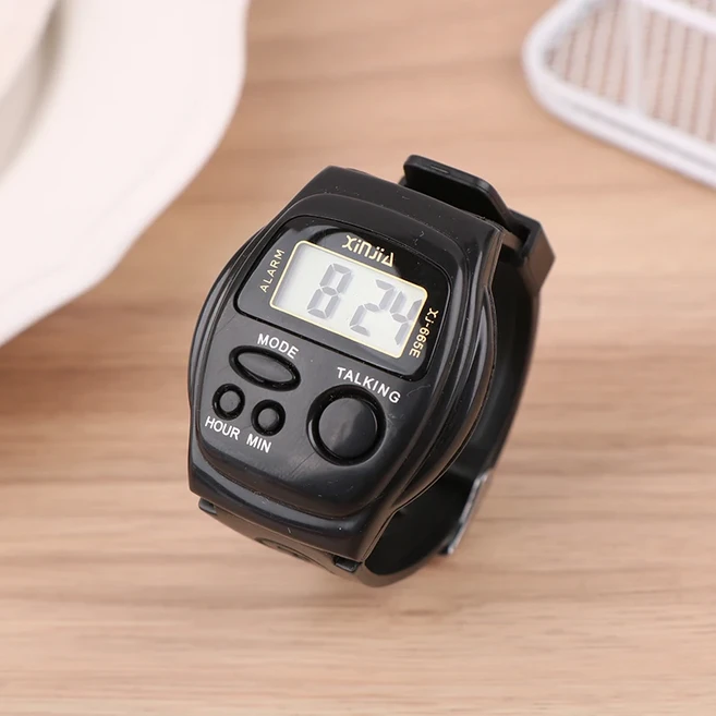 시각 장애인을 위한 베자미 말하는 알람 시계 저시력 시력 장애를 버튼 시계레드 베이스 화이트, 03 01