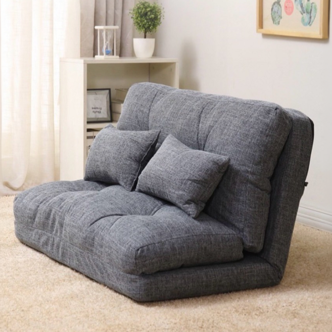 懶人沙發 多段調節躺椅, 灰色, 懶人沙發床-42檔