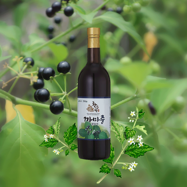 국내산 100% 5년숙성 까마중 발효액 750ml, 2개