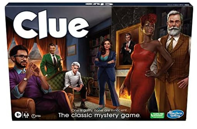 Hasbro Gaming Clue 보드게임 대상 연령 8세 이상 2~6인용 미스터리 게임 탐정 게임 가족 게임 어린이와 성인용, 1개