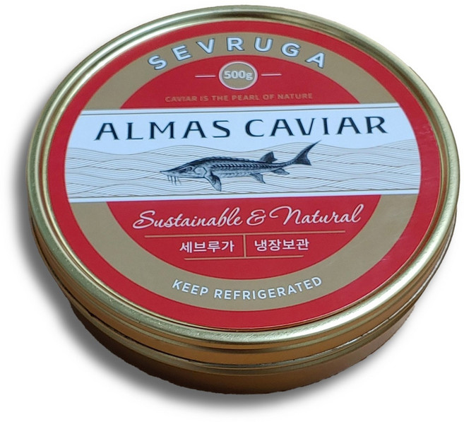 알마스캐비아 철갑상어알 캐비아 세브루가 캐비어 500g, 1개