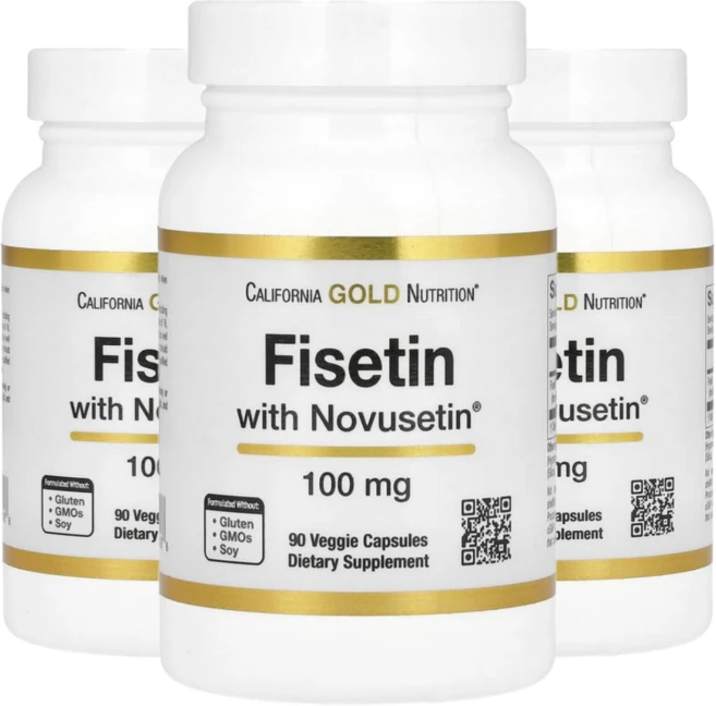 캘리포니아 골드 뉴트리션 CGN 피세틴 100mg Novusetin 함유 90캡슐 3통, 90정, 3개 - 쿠팡