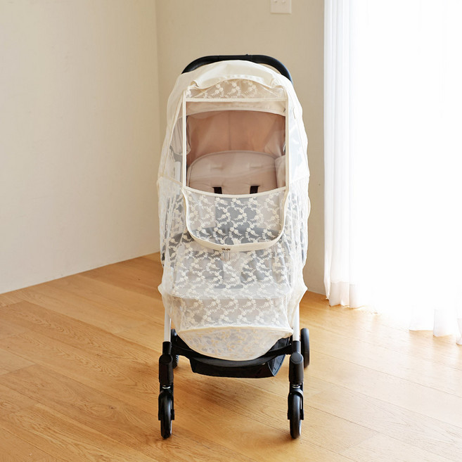 마롤로뜨 프리미엄 유모차 레이스 방충커버 모기장, 블루밍_유모차 레이스 방충커버, 1개