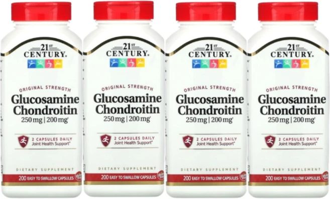 2+2 21st Century 글루코사민 콘드로이틴 오리지널 스트렝스 200정, 4개 - 쿠팡