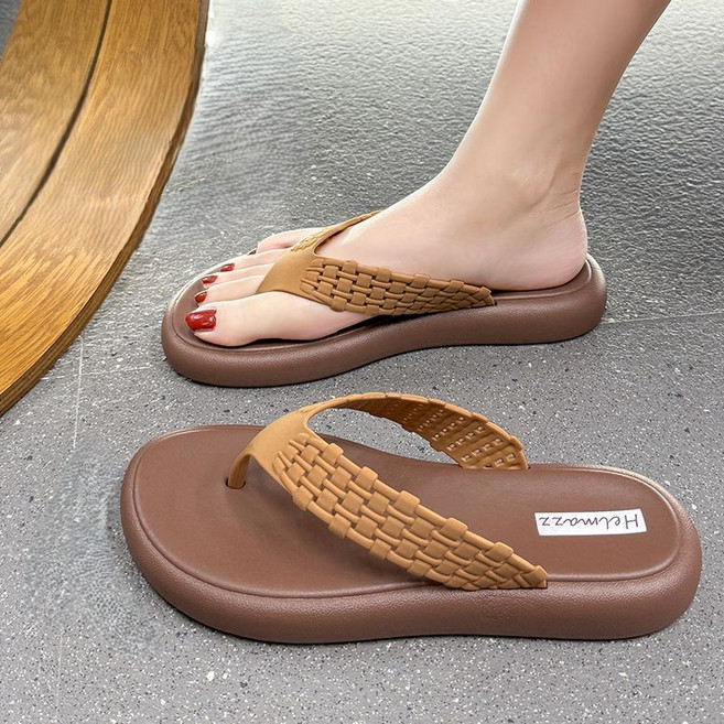 2025新款女款外穿拖鞋，軟底防滑厚底沙灘涼鞋
