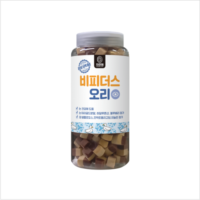 자연애보틀 유산균 장&눈 강아지 고양이 영양간식, 비피더스 오리, 2개, 500g