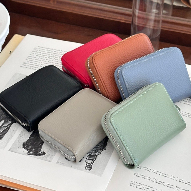 HSY 소가죽 아코디언 카드 명함지갑