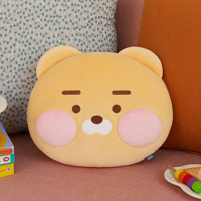 KAKAO FRIENDS 베이비드리밍 볼 발그레 얼굴쿠션_라이언 5005355824 434104, FREE, 1개