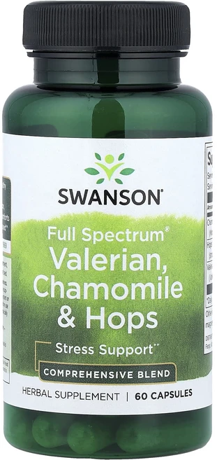 Swanson Full Spectrum 발레리안 카모마일 & 홉 캡슐 60정, SwansonFullSpectrum발레리안카모마일홉캡슐, 1개 - 쿠팡