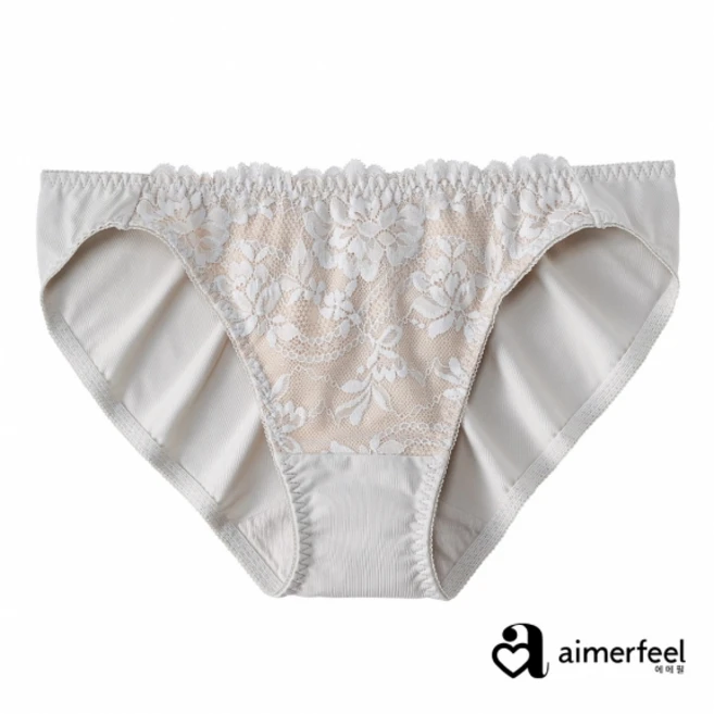 총 레이스 삼각팬티 1101321(실버그레이_SG) - 쿠팡