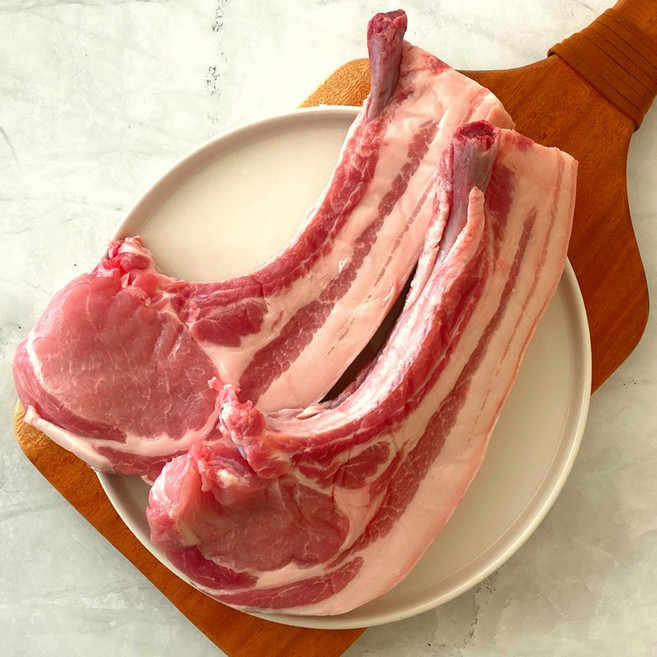 [한림맛집] 제주백정 제주 흑돼지 뼈오겹 돈마호크(냉장), 1개, 500g