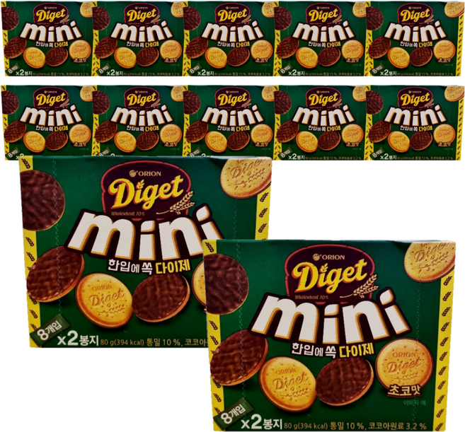 오리온 H5U-박스-미니다이제 초코80g 14입, 80g, 12개