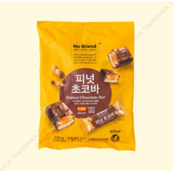 노브랜드 피넛초코바 252g, 4개